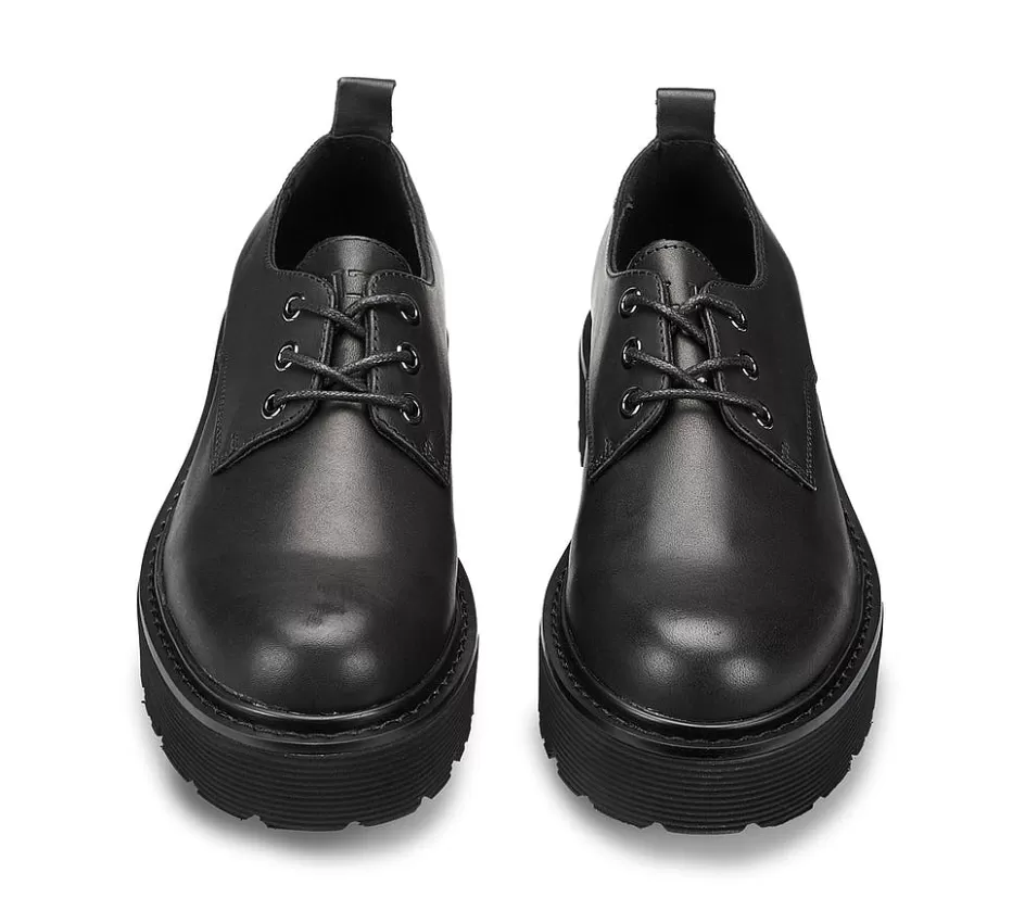 Online Slash 3041 Low W Leather Black Donna Oxford E Mocassini