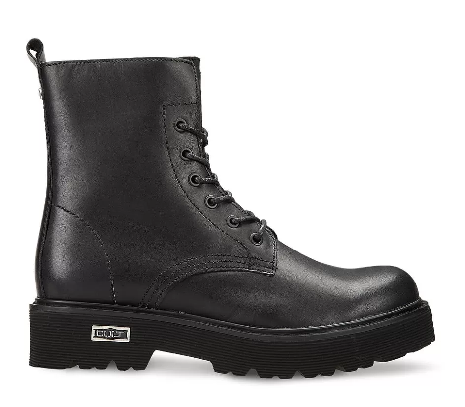 Outlet Slash 3037 Mid M Leather Black Uomo Anfibi E Stivali