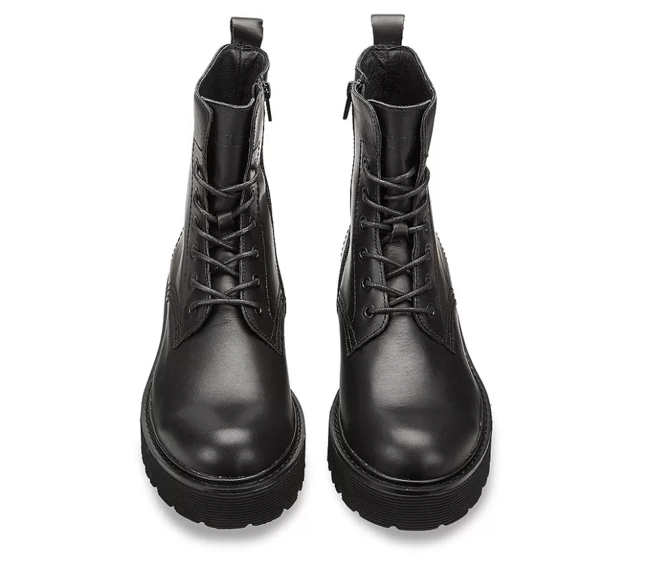 Outlet Slash 3037 Mid M Leather Black Uomo Anfibi E Stivali
