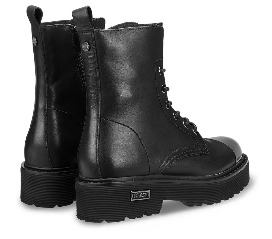 Fashion Slash 3037 Mid W Leather Black/Metal Toe Donna Anfibi E Stivali